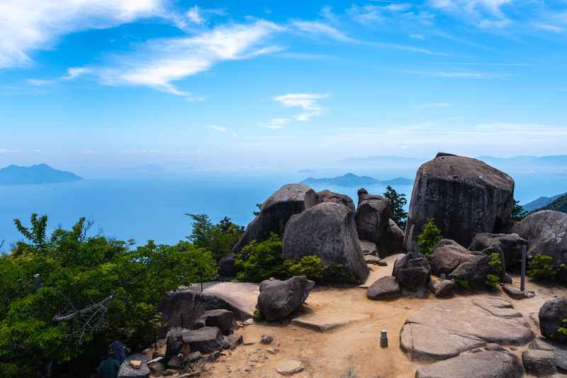 Vue panoramique depuis le mont Misen à Miyajima