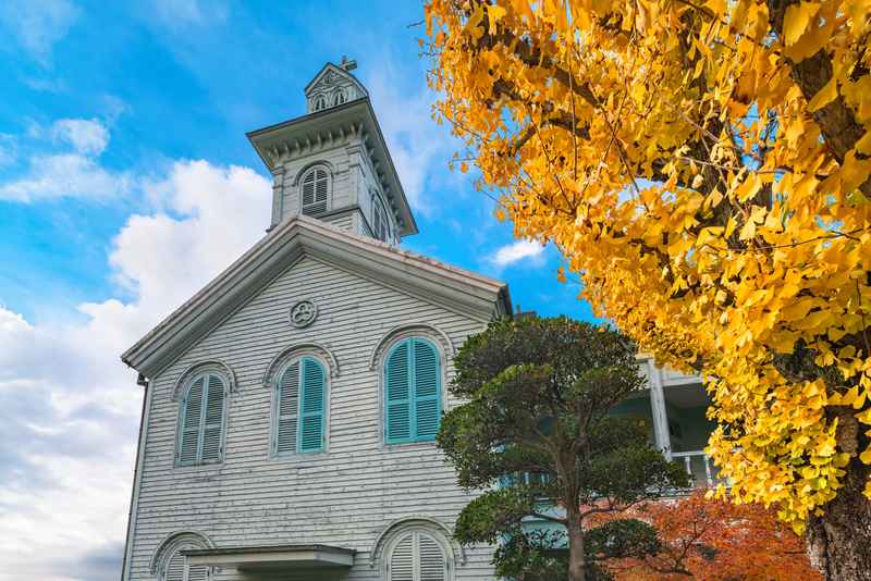 Bâtiment en bois du séminaire de Dejima à Nagasaki
