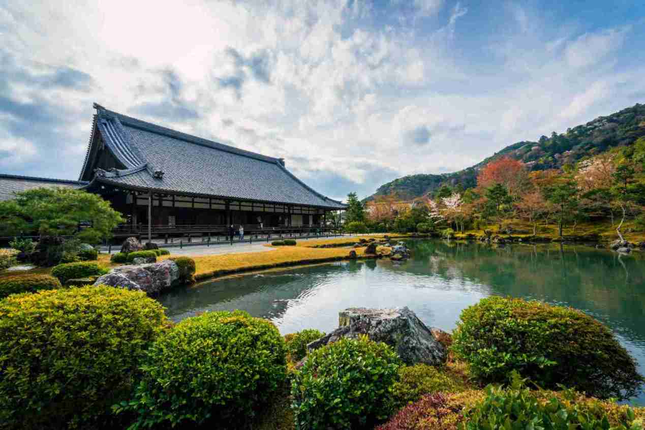 Jardin zen du temple Tenryū-ji à Kyoto